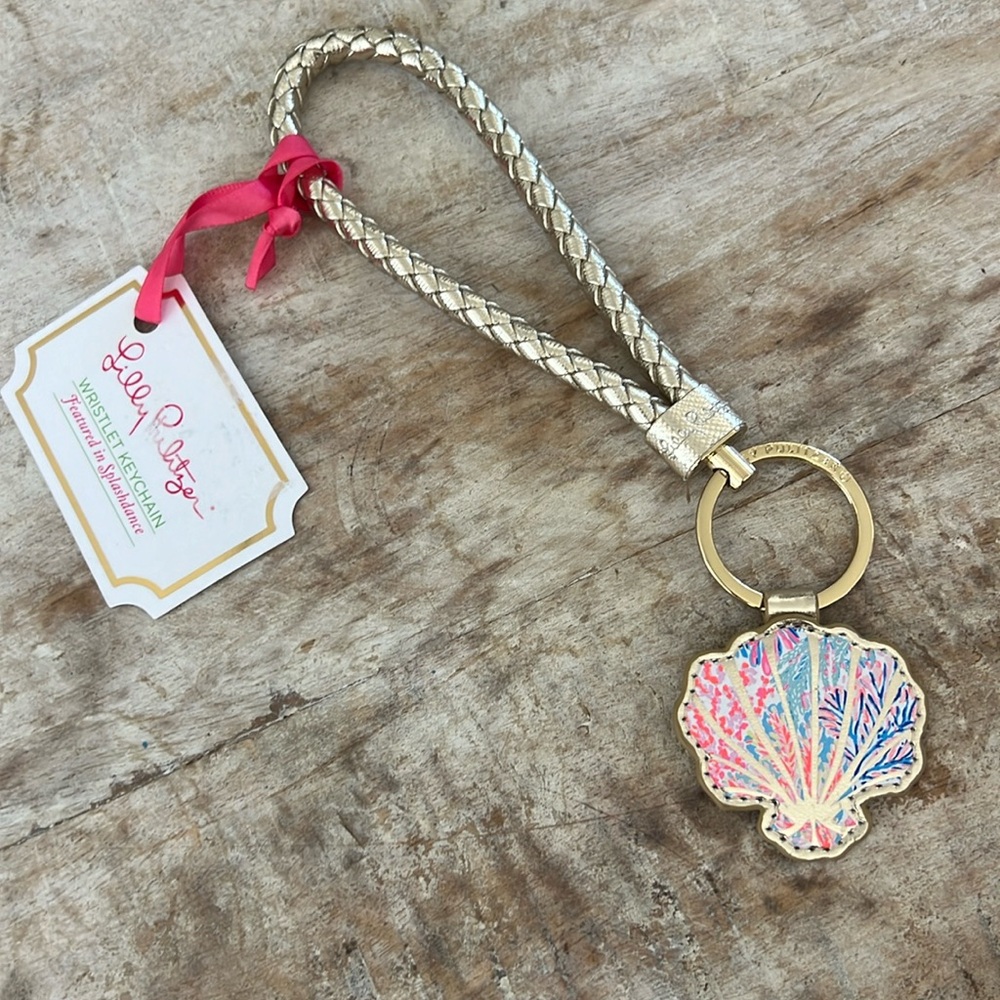 Lilly Pulitzer Seashell Wristlet Keychain {Gold/Multi}